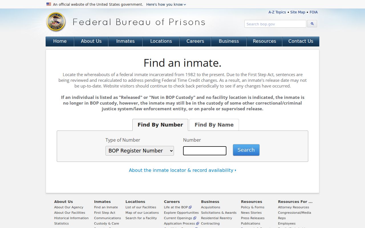 Newberry County criminal history federal inmate locator search
