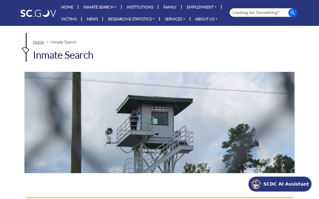 Newberry County criminal custody records on SCDC Inmate Search